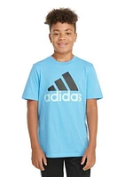 Boys 8-20 Short Sleeve 2 Color Logo T-Shirt