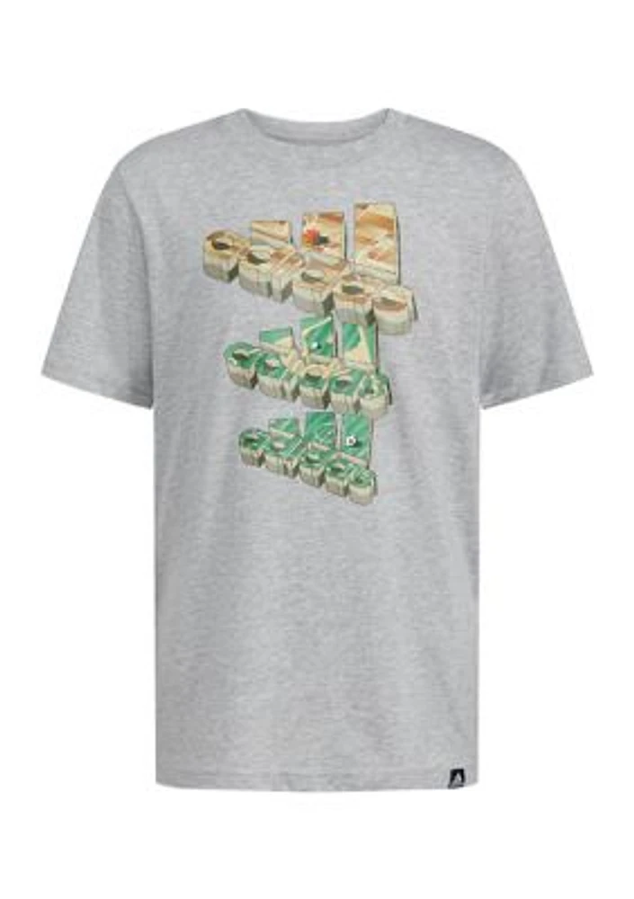 Boys 4-7 Short Sleeve Block Field Graphic Heather T-Shirt