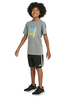 Boys 8-20 Short Sleeve Football Heather Graphic T-Shirt