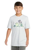 Boys 8-20 AEROREADY® Short Sleeve Cloud Logo Polyester T-Shirt