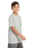 Boys 8-20 Short Sleeve Illustrated Sportswear Logo Heather T-Shirt