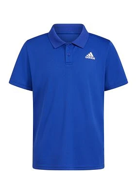 Boys 8-20 Short Sleeve 3-Stripe Polyester Mesh Polo Shirt