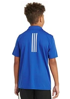 Boys 8-20 Short Sleeve 3-Stripe Polyester Mesh Polo Shirt