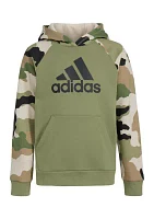 Boys 8-20 Long Sleeve Printed Color Block Camo Pullover