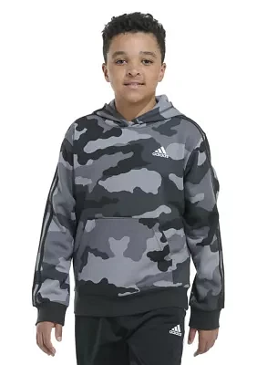 Boys 8-20 Long Sleeve France Camo Printed Hooded Pullover