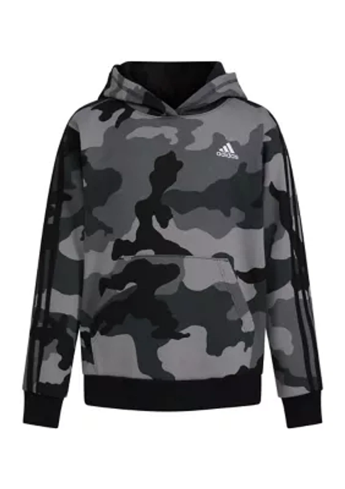 Boys 8-20 Long Sleeve France Camo Printed Hooded Pullover