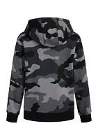 Boys 8-20 Long Sleeve France Camo Printed Hooded Pullover