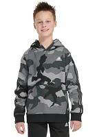 Boys 8-20 Long Sleeve France Camo Printed Hooded Pullover