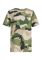 Boys 8-20 Camo Printed Short Sleeve T-Shirt