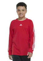 Boys 8-20 3 Stripe Raglan T-Shirt