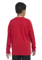 Boys 8-20 3 Stripe Raglan T-Shirt