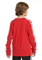 Boys 8-20 3 Stripe Long Sleeve T-Shirt