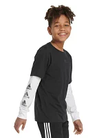 Boys 8-20 Layered Stack Logo T-Shirt