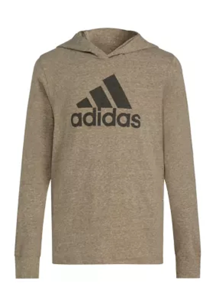 Boys 8-20 Hooded Long Sleeve Heather T-Shirt