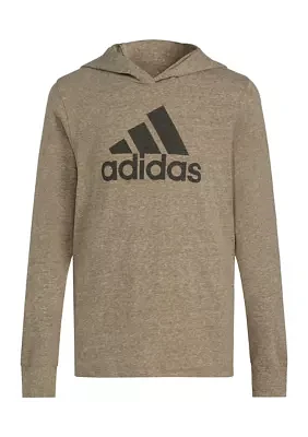 Boys 8-20 Hooded Long Sleeve Heather T-Shirt