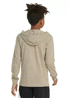 Boys 8-20 Hooded Long Sleeve Heather T-Shirt