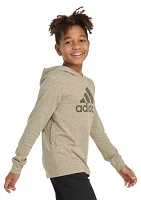 Boys 8-20 Hooded Long Sleeve Heather T-Shirt