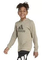 Boys 8-20 Hooded Long Sleeve Heather T-Shirt