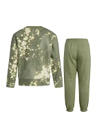 Boys 8-20 2 Piece Printed Crew Neck Pullover and Joggers Set