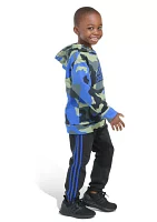 Boys 4-7 Two Piece Printed Fleece Hooded Pullover & Joggers Set