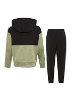 Boys 4-7 Two Piece Hooded Mix Jacket & Joggers Set