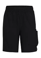 Boys 8-20 Elastic Waistband Woven Cargo Ripstop Shorts