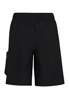 Boys 8-20 Elastic Waistband Woven Cargo Ripstop Shorts