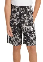 Boys 8-20 AEROREADY® Elastic Waist Printed Pebble Camo Shorts - Extended Sizing