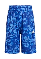 Boys 8-20 AEROREADY® Elastic Waist Printed Pebble Camo Shorts