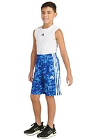 Boys 8-20 AEROREADY® Elastic Waist Printed Pebble Camo Shorts