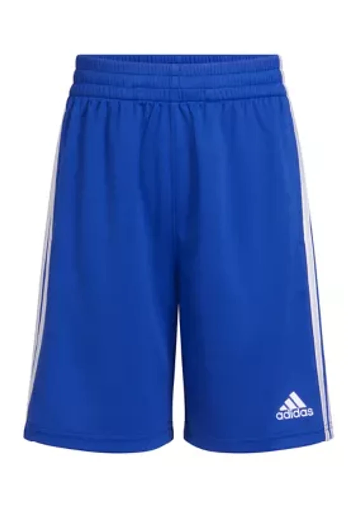 Boys 4-7 Elastic Waist 3 Stripe Mesh Shorts