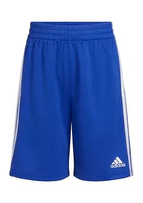 Boys 4-7 Elastic Waist 3 Stripe Mesh Shorts