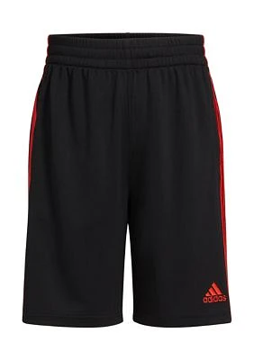 Boys 8-20 Elastic Waist 3-Stripe Mesh Shorts