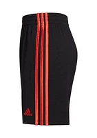 Boys 8-20 Elastic Waist 3-Stripe Mesh Shorts