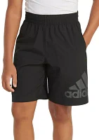 Boys 8-20 AEROREADY® Elastic Waistband Big Logo Woven Shorts - Extended Sizing