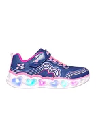 Youth Girls Heart Lights® Sneakers - Retro Hearts