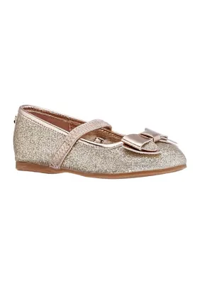 Toddler Girls Kenzee Glitter Bow Flats