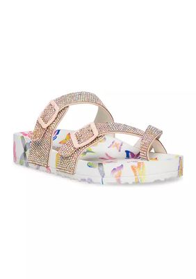 Youth Girls Jholla Printed Footbed Sandals