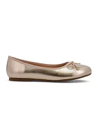 Youth Girls Metallic Bow Flats