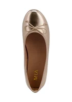 Youth Girls Metallic Bow Flats