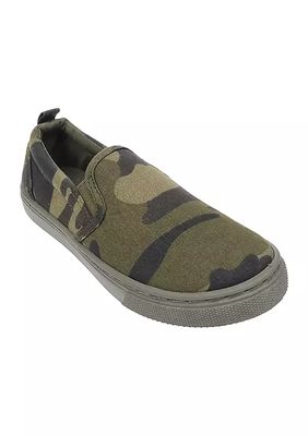 Youth Boys Camo Slip On Sneakers