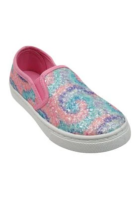 Toddler Girls Tie Dye Glitter Sneakers