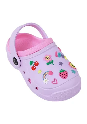 Little Kid Girls Charm Clogs