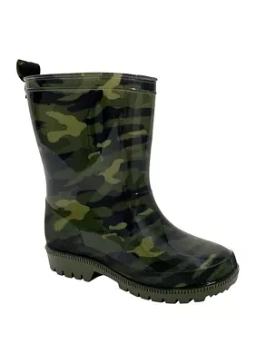 Youth Boys Camo Rain Boots