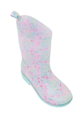 Big Kid Girls Ombré Butterfly Rainboots