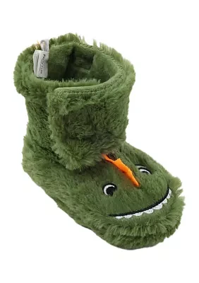 Toddler Boys Happy Dino Fur Slippers