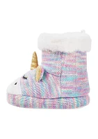 Toddler Girls Unicorn Face Slippers