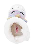 Toddler Girls Unicorn Face Slippers