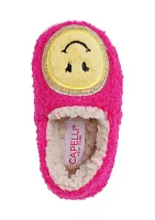 Toddler Girls Smiley Face Slippers