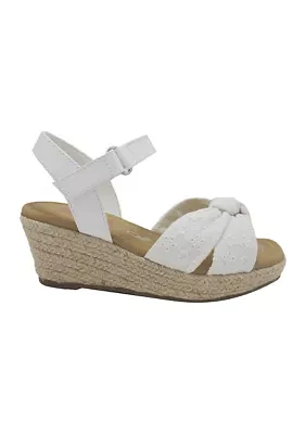 Youth Girls Ulani Eyelet Wedge Sandals